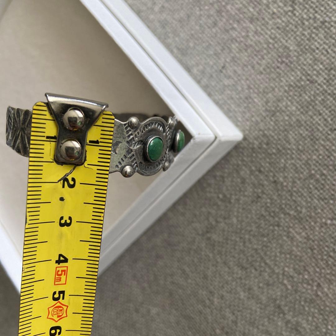 1930s ヴィンテージ Navajo ターコイズ シルバー バングル ビームス