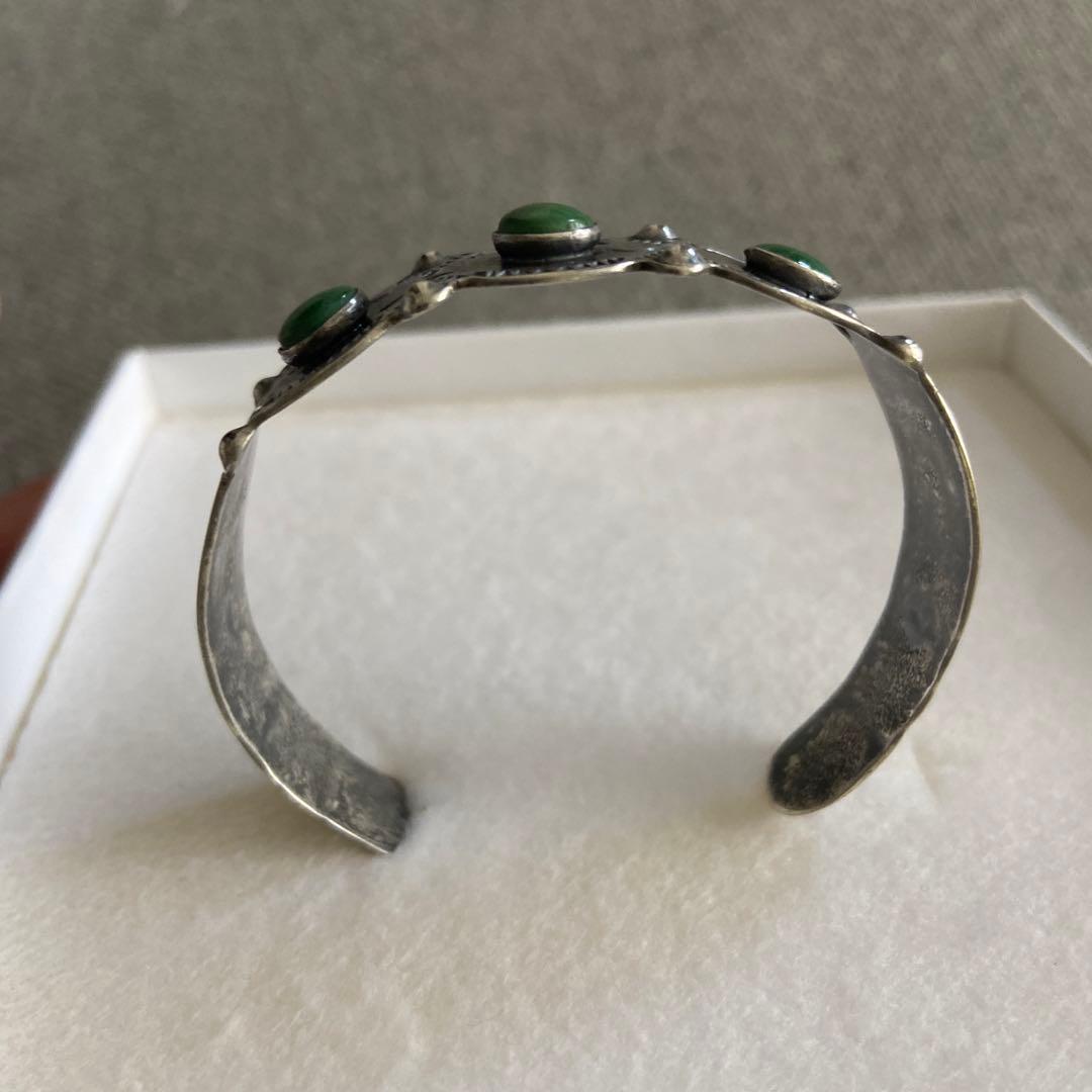 1930s ヴィンテージ Navajo ターコイズ シルバー バングル ビームス