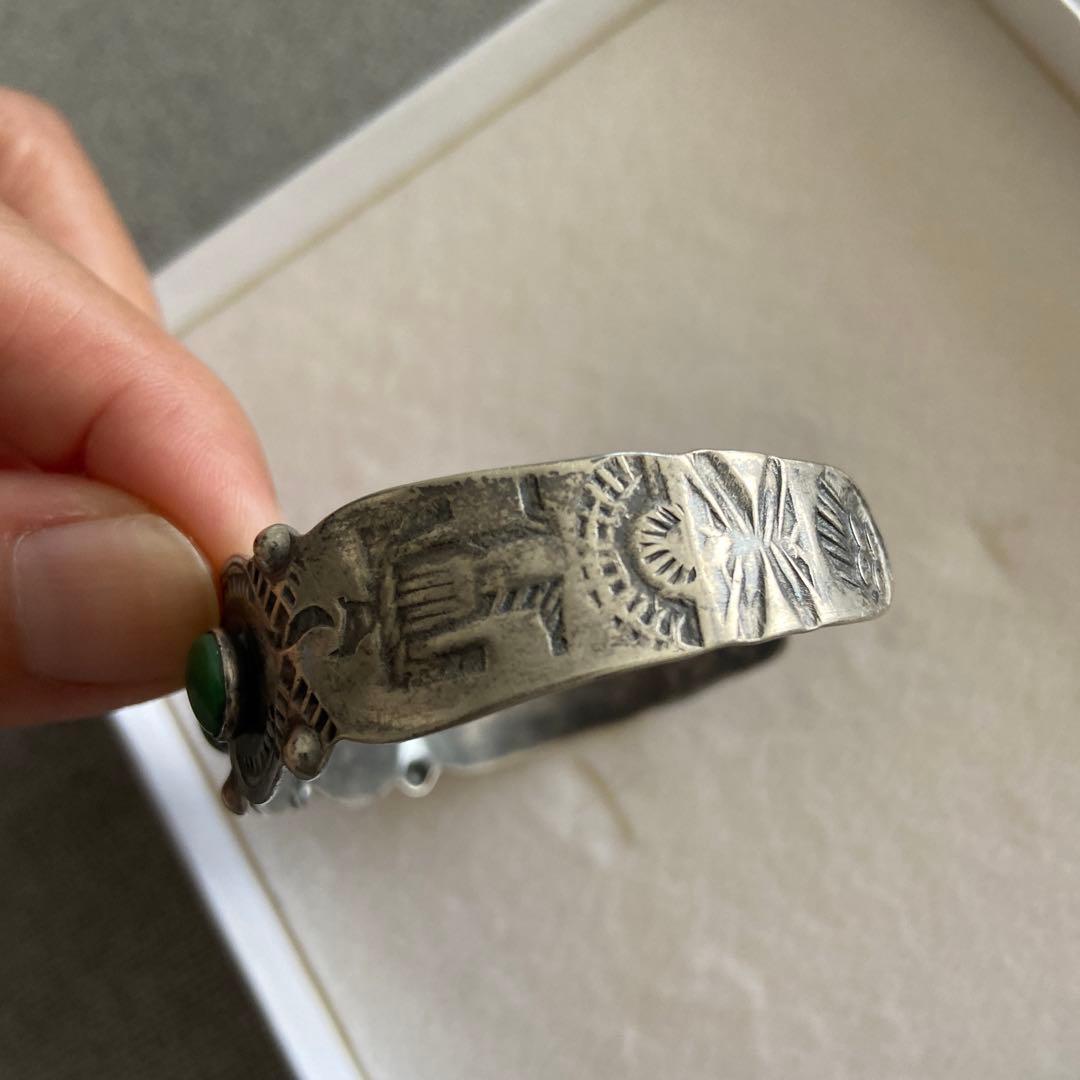 1930s ヴィンテージ Navajo ターコイズ シルバー バングル ビームス