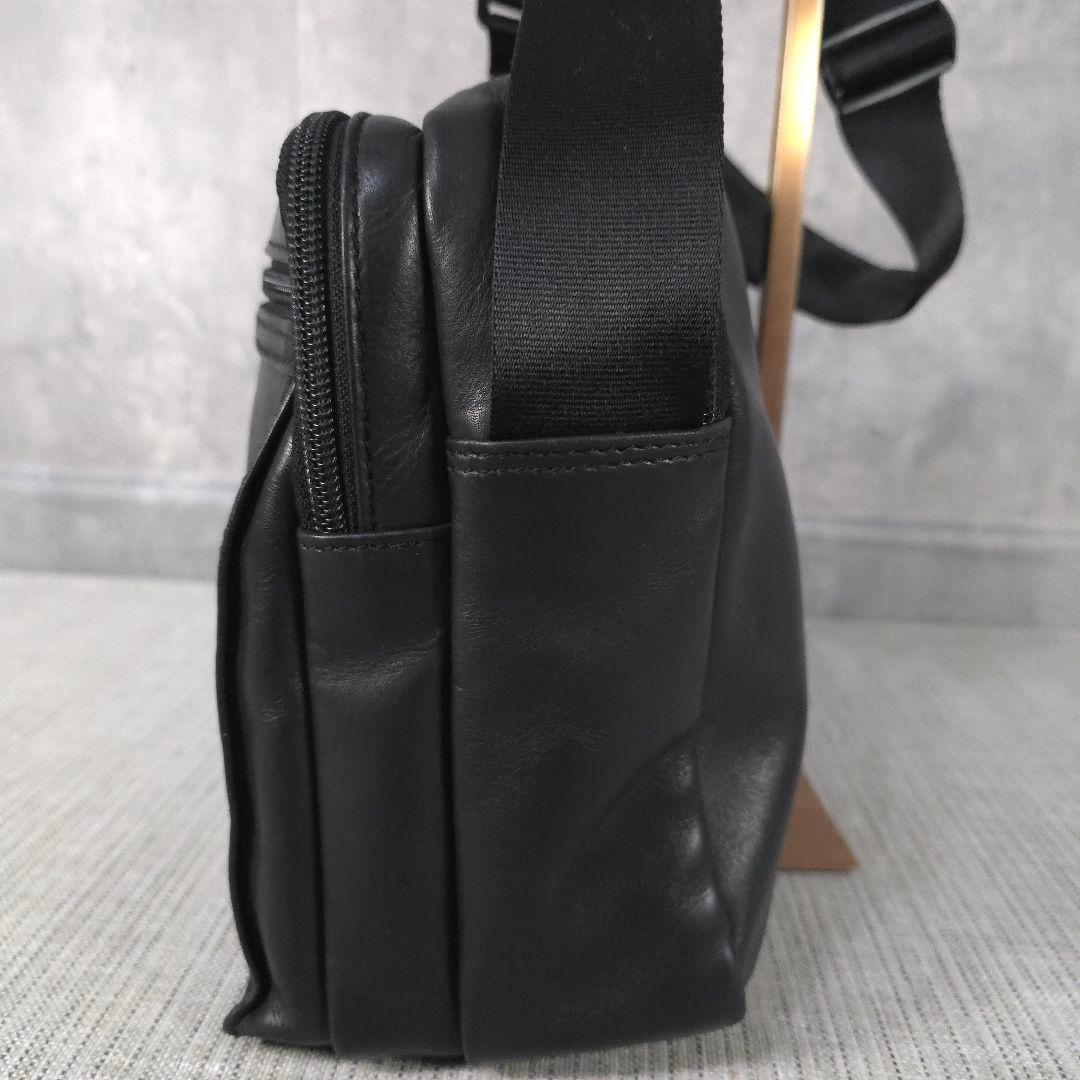 極美品　PORTER　AMAZE　ポーター　ショルダーバッグ　L　レザー　黒