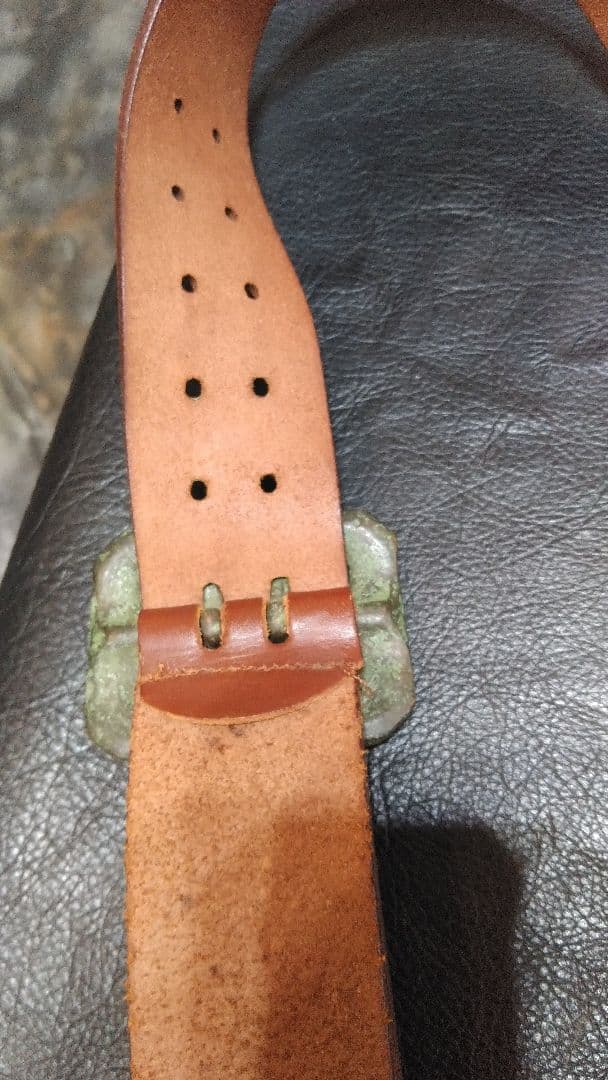 J*様 EVISU エヴィス　本革レザー サスペンダー 　ブラウン