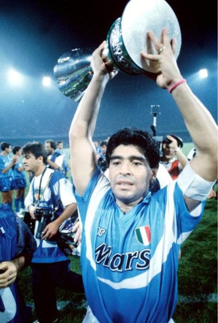 ナポリ89〜90 ホームサッカーイタリア長袖nr エネーレユニフォーム