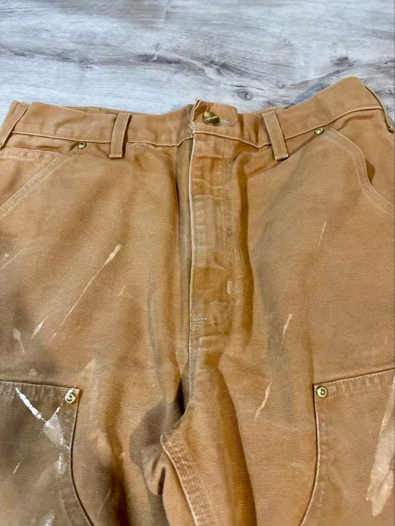 372 Carhartt B01 BRN USA製 ダブルニー ダックパンツ