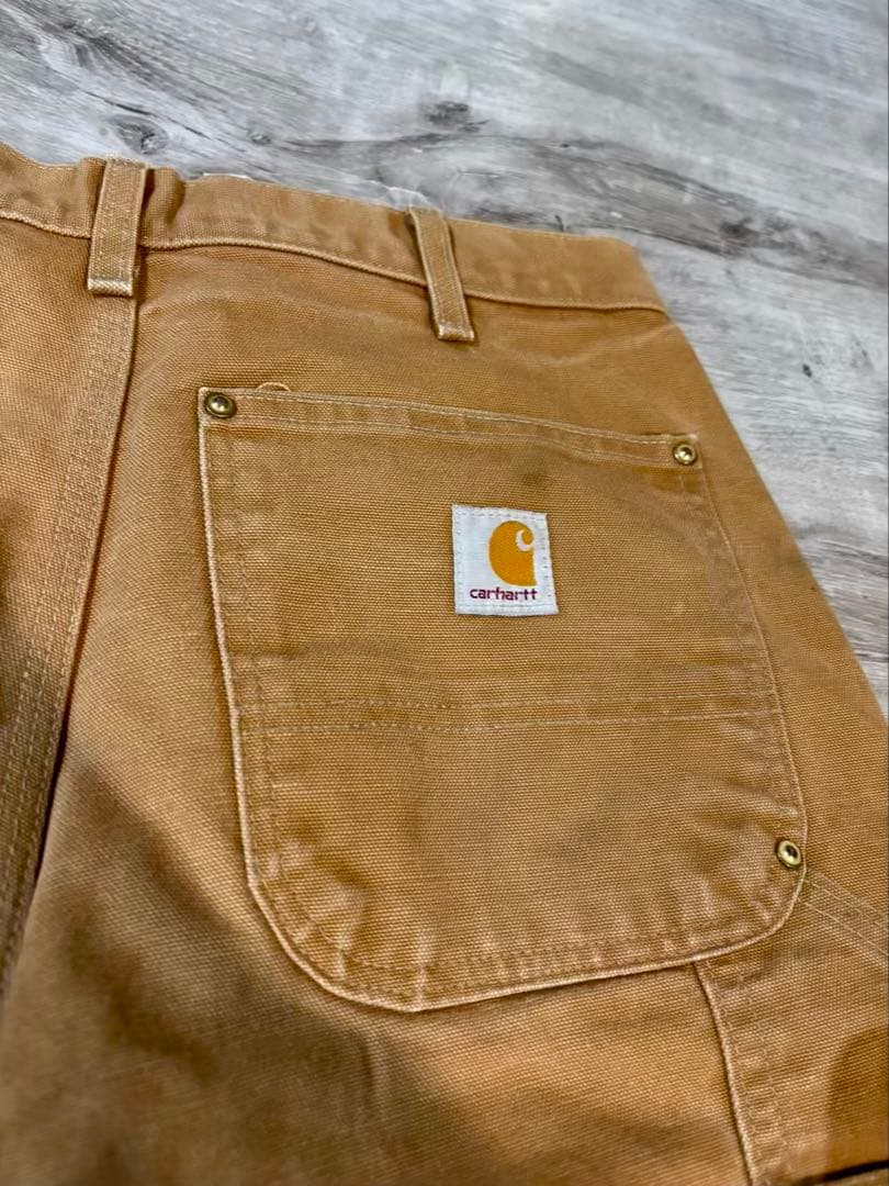 372 Carhartt B01 BRN USA製 ダブルニー ダックパンツ