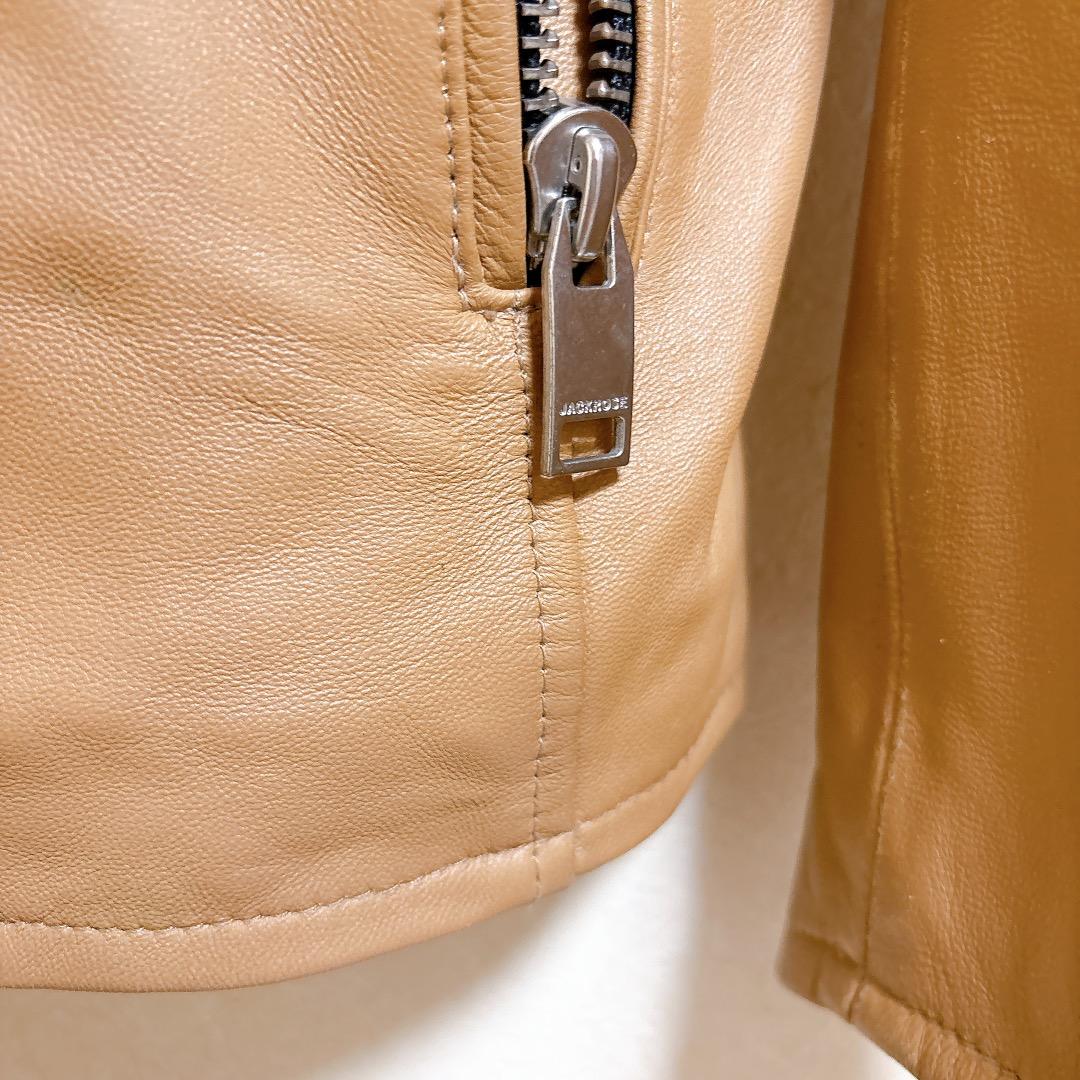 ジャックローズ シングル ライダースジャケット 羊革 ラムレザー 本革