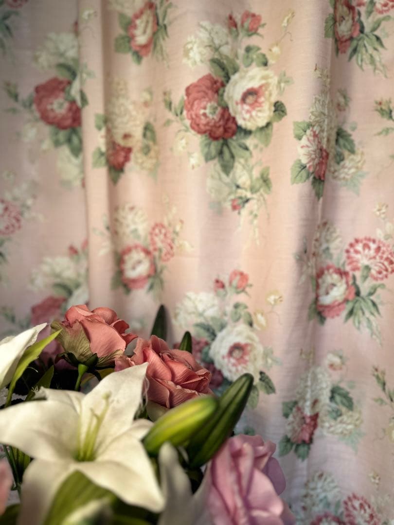 カーテン ハンドメイド ローラアシュレイ セシリアピンク