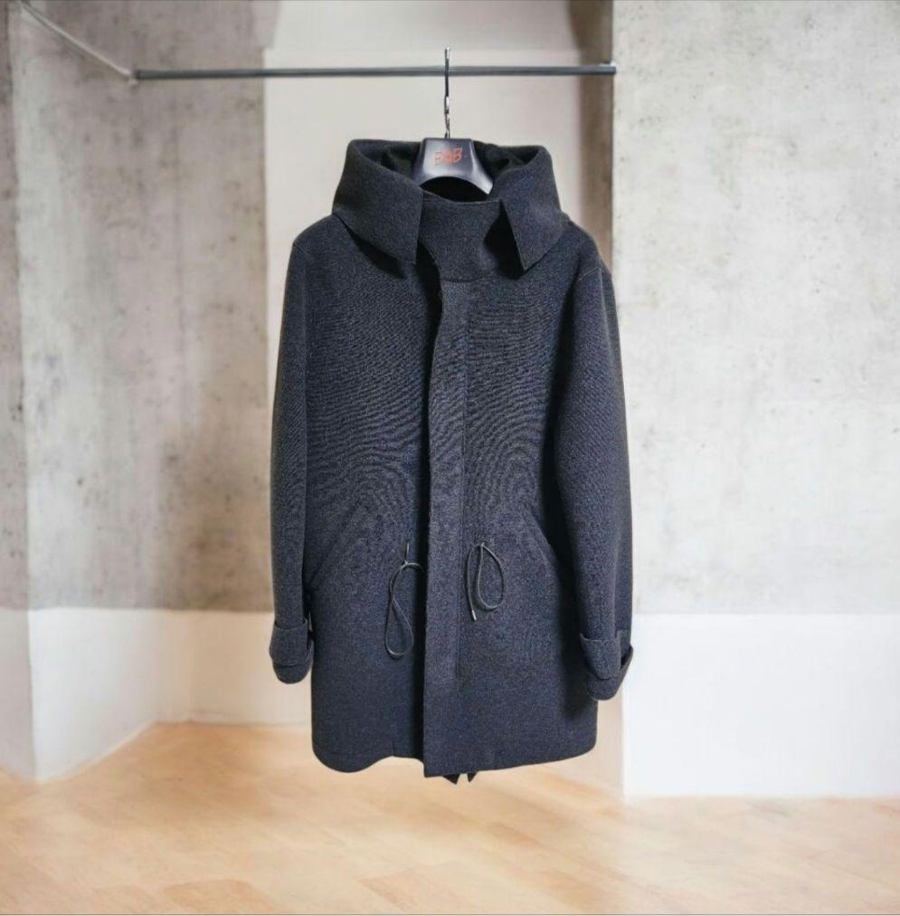 美品BOB ダークブルー フード付きダッフルコート モッズコートL【土日限定】