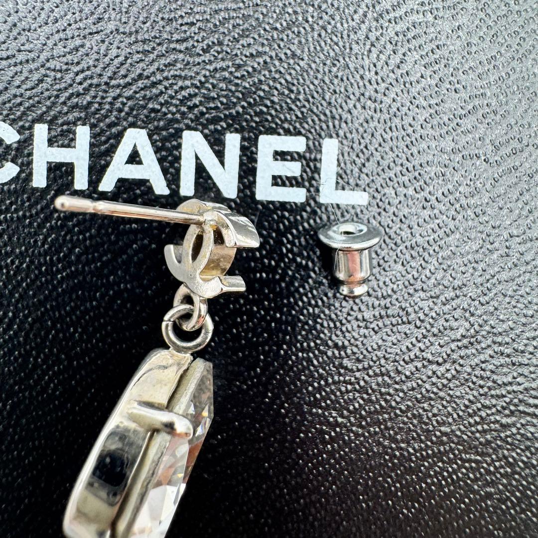 美品✨CHANEL ピアス　ココマーク　クリスタル　シルバー　片耳