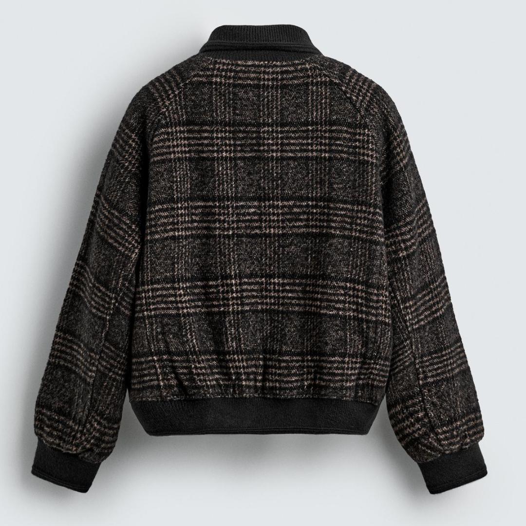 ZARA リブ襟切り替えジャケット Sサイズ