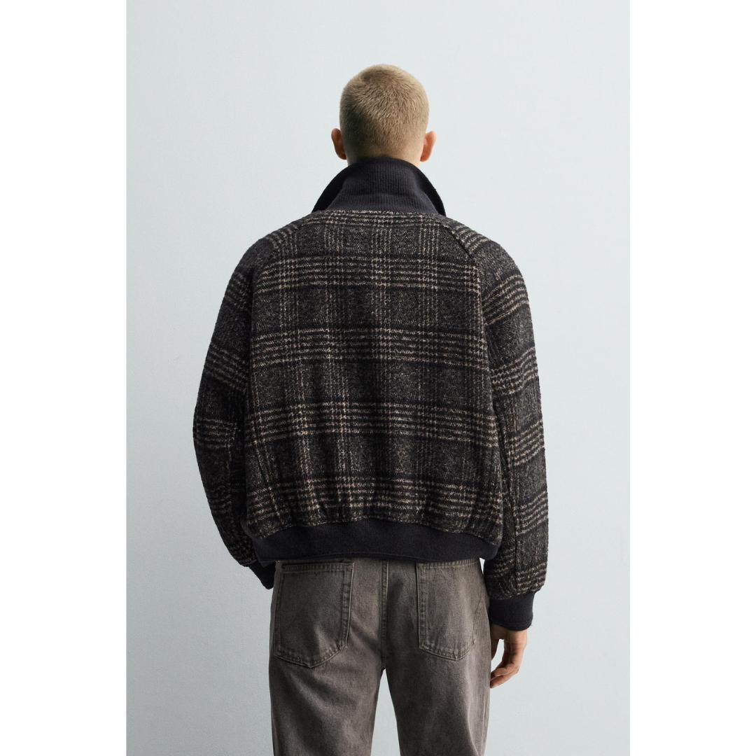 ZARA リブ襟切り替えジャケット Sサイズ