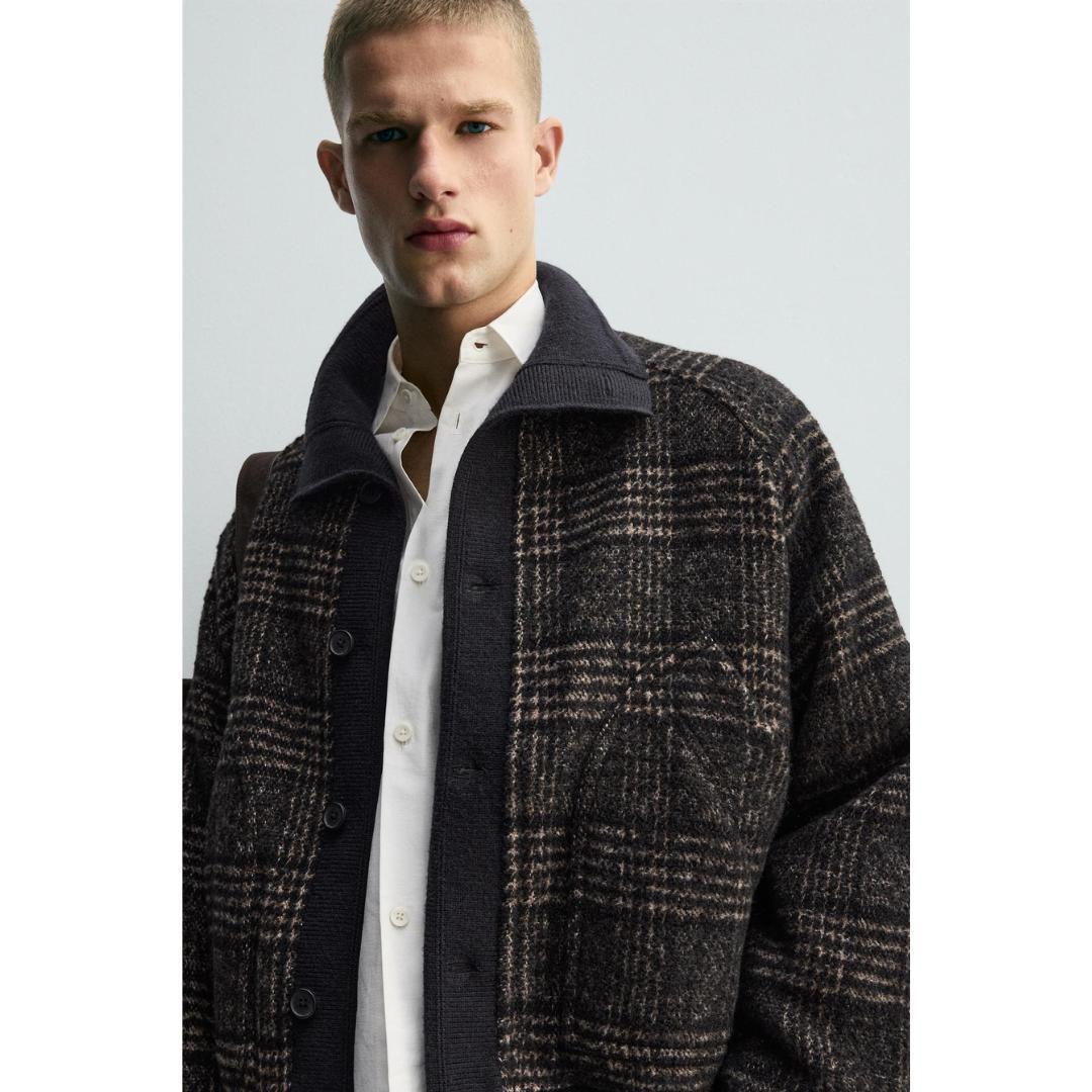 ZARA リブ襟切り替えジャケット Sサイズ