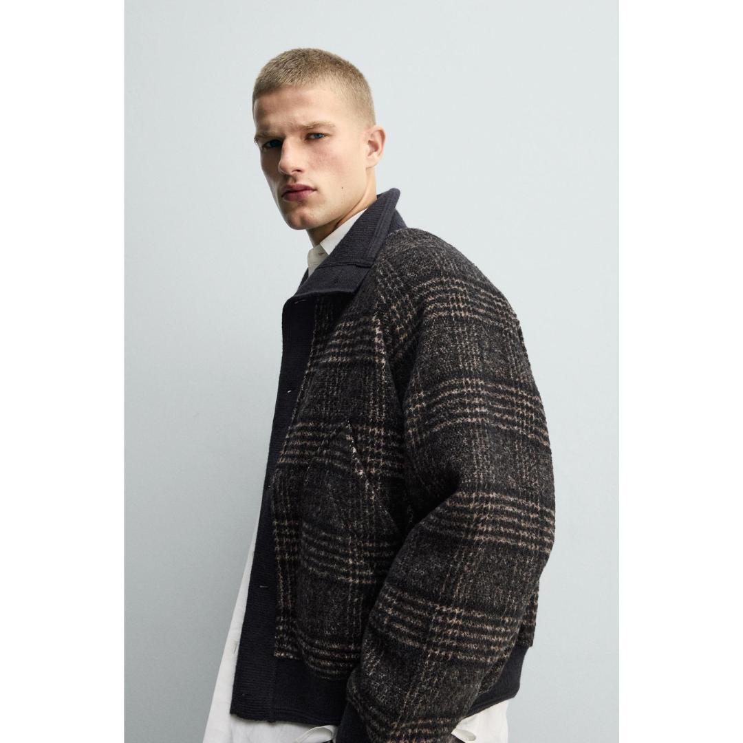 ZARA リブ襟切り替えジャケット Sサイズ