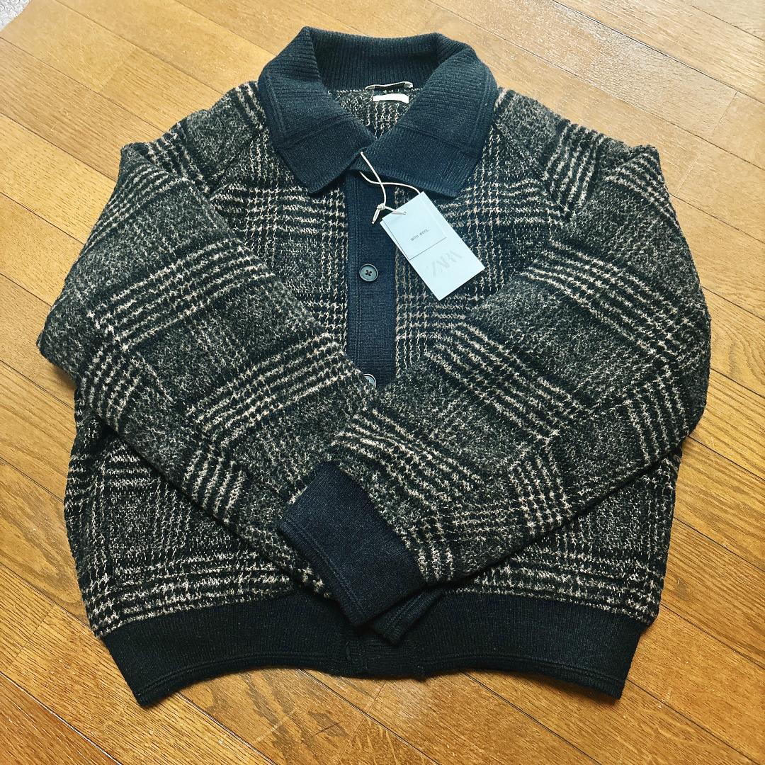 ZARA リブ襟切り替えジャケット Sサイズ