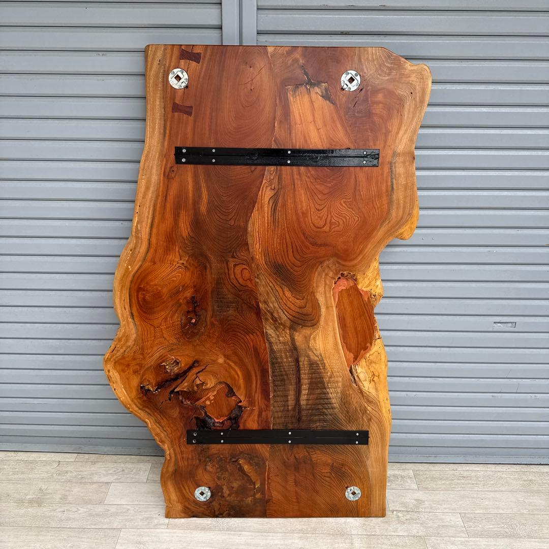 中西昌彦 作品　飛騨高山 木象嵌　龍　ダイニングテーブル　無垢　１００万