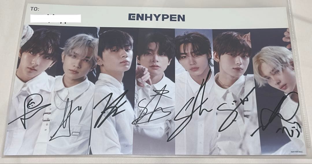 ENHYPEN 全員 サイン 結 - メルカリ