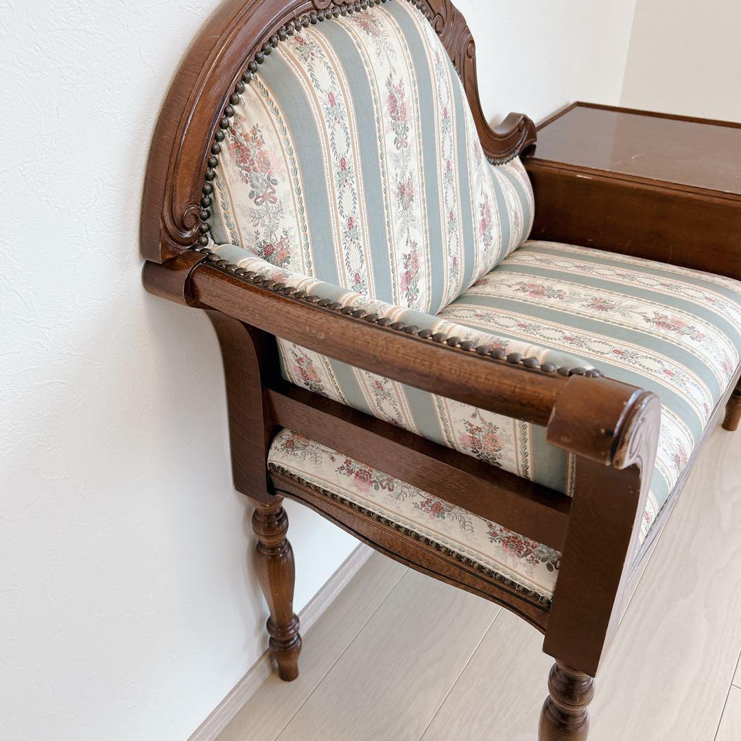 アンティーク テレフォンチェア ヴィンテージ イタリア テレフォンベンチ