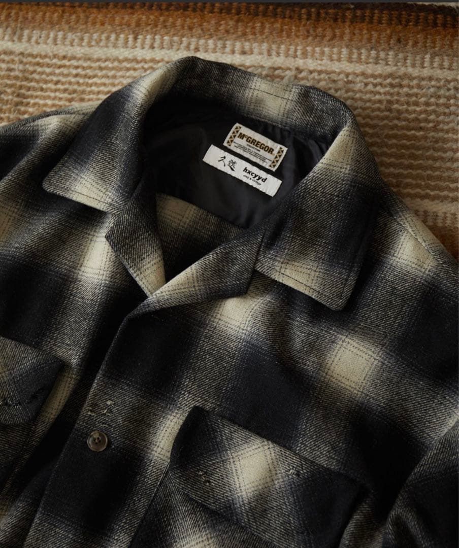 McGREGOR 久遠×hxcyyd ダメージオンブレチェックシャツ - メルカリ