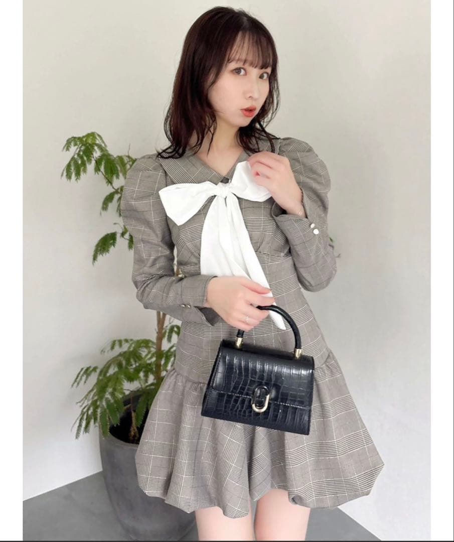 dazzlin バルーンチェックミニワンピース バルーンチェックミニワンピース[品番：MKSW0067150]｜dazzlin