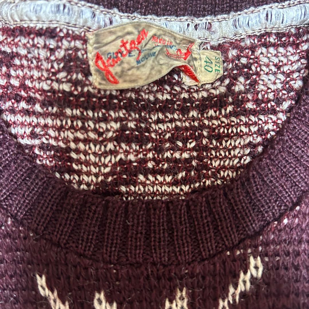 Jantzen ジャンセン ジャガードニット 40s〜50s セーター ウール