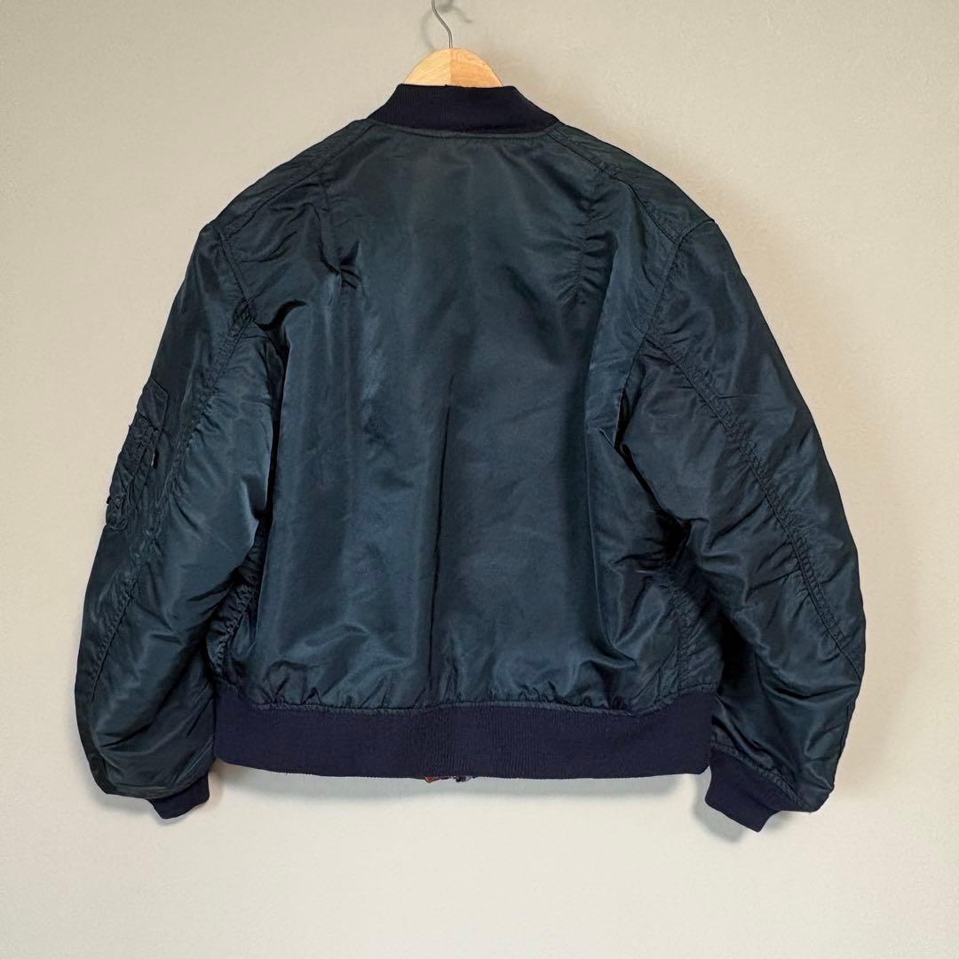 「ふぁいあー」90s アルファインダストリーズ MA-1 ネイビーUSA製