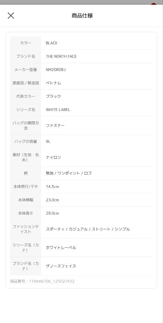 新品未使用 THE NORTH FACE RECON MINI リュック