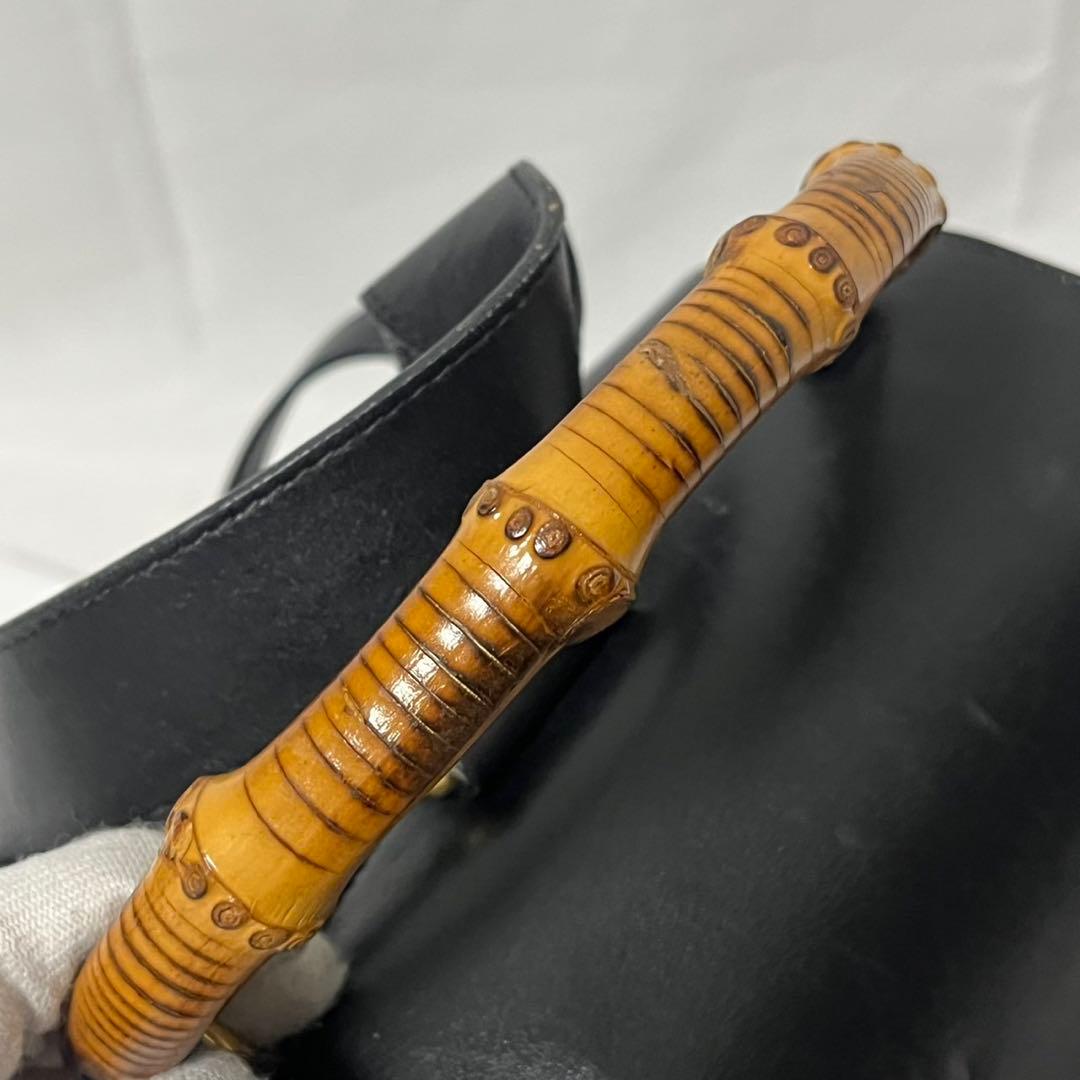 ✨極美品✨　GUCCI バンブー　リュック　バックパック　黒　ビンテージ