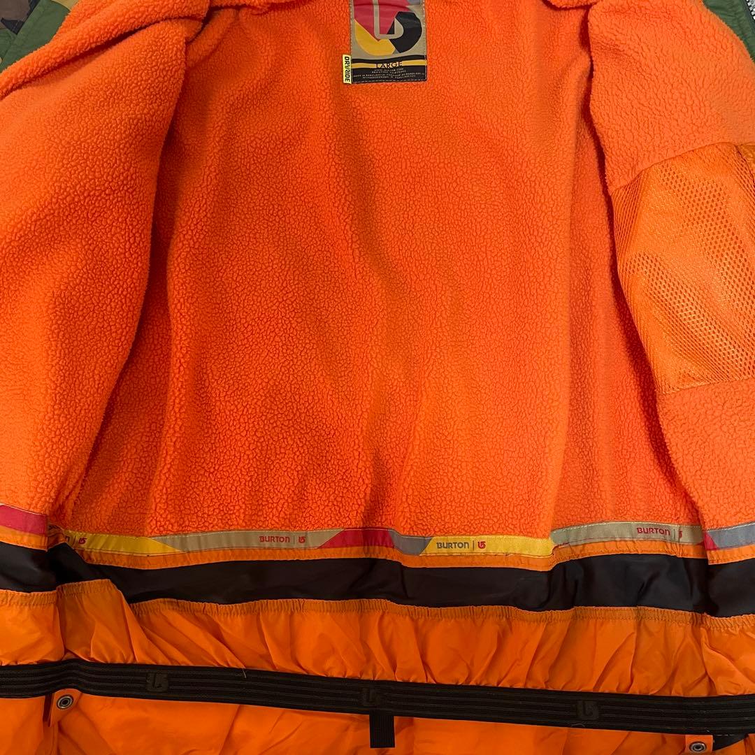 Burtonバートンスキーウェアスノーボードジャケットパーカー迷彩緑グリーン希少
