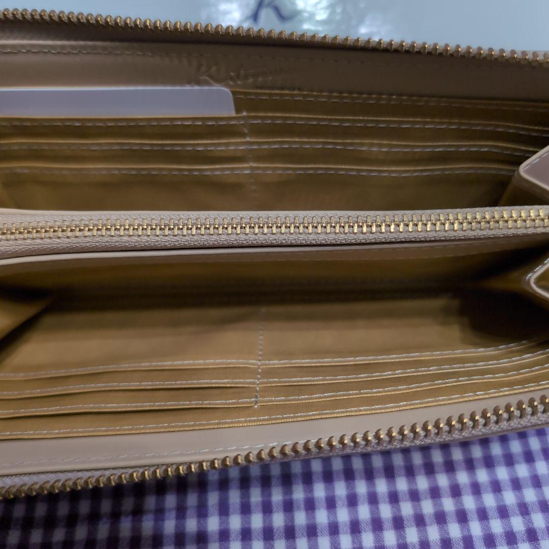 Kitamura ベージュ レザー 長財布