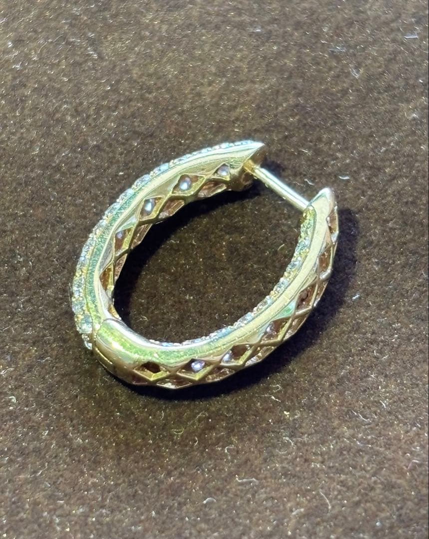 18K ダイヤモンド リバーシブル ピアス