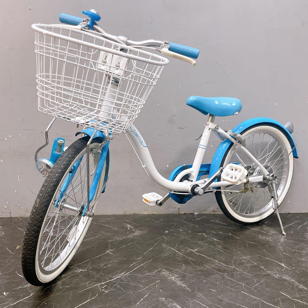 985】子供用自転車 子供車 picolina ホワイト 20インチ シングル 自転車