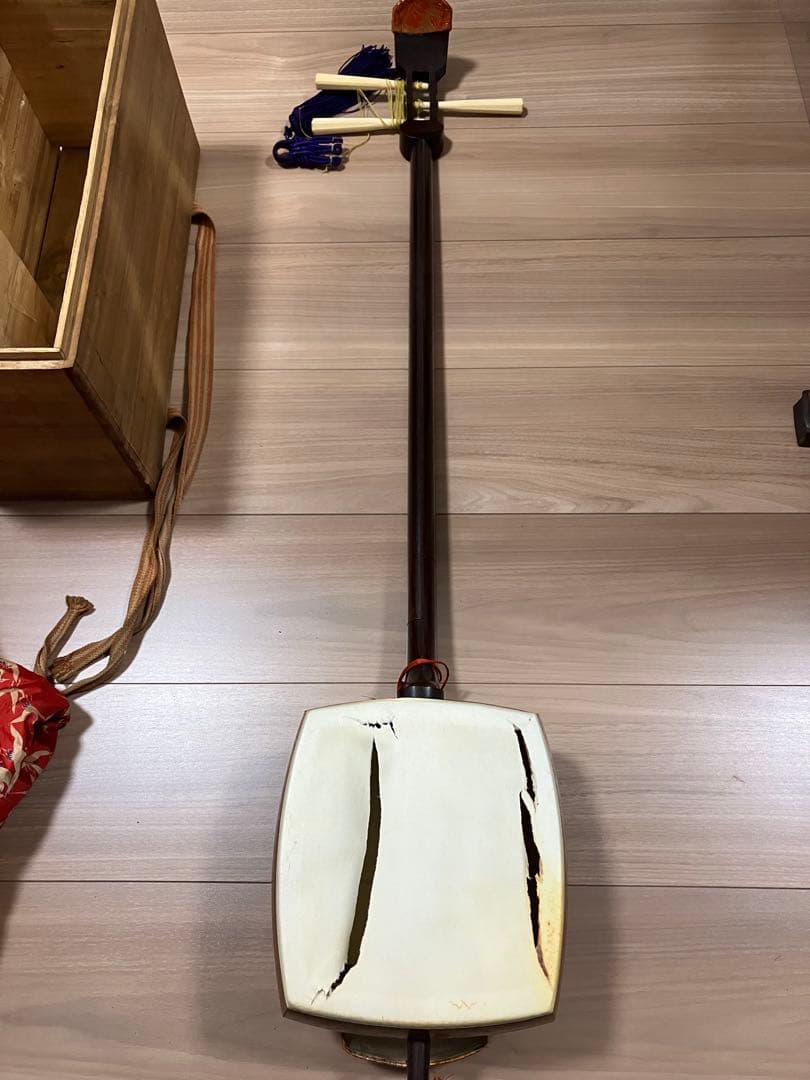 昭和レトロ　三味線　撥　細棹　骨董　アンティーク　レア