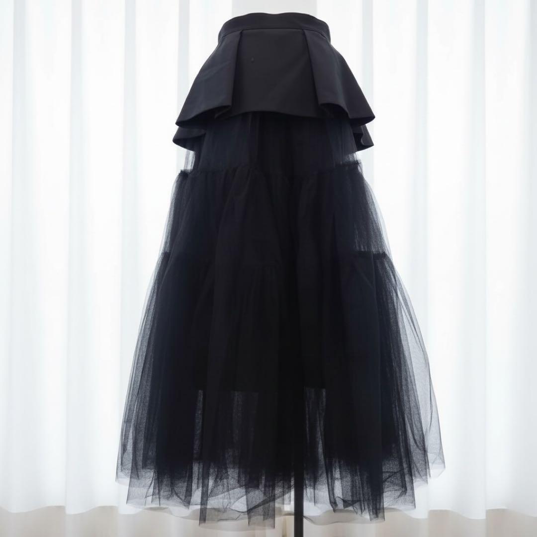 ADORE 2025年商品 UNiPH ブライトチュールスカート ブラック