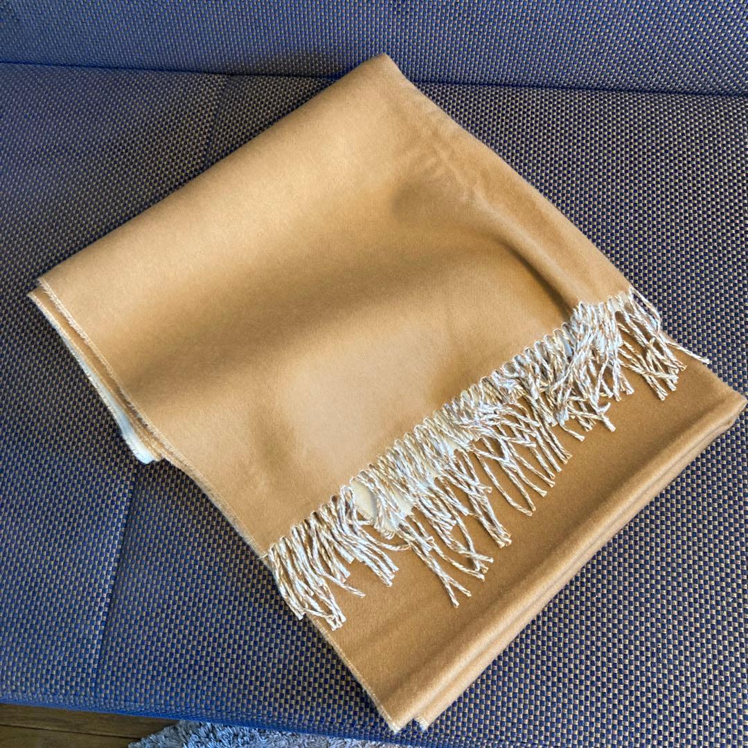 ジョンストンズ　ダブルフェイスカシミア大判ストール