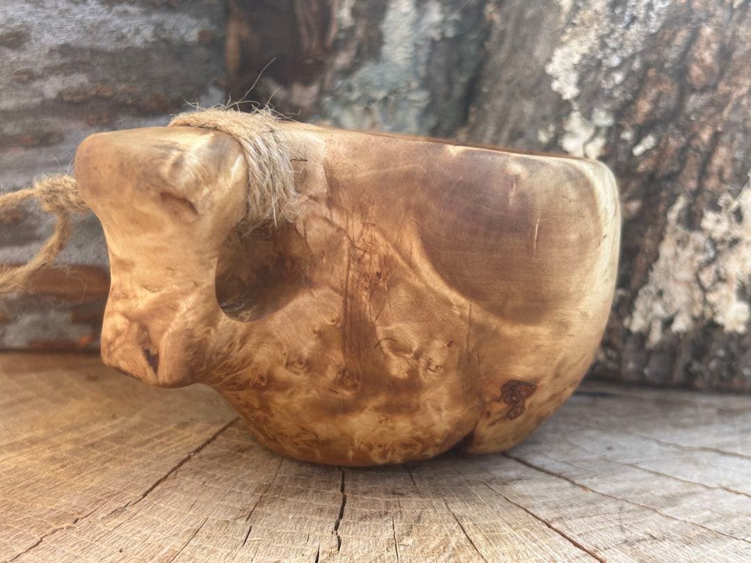 sunswood サンズウッド　白樺瘤　ククサ　一点もの　ソロキャン　野営