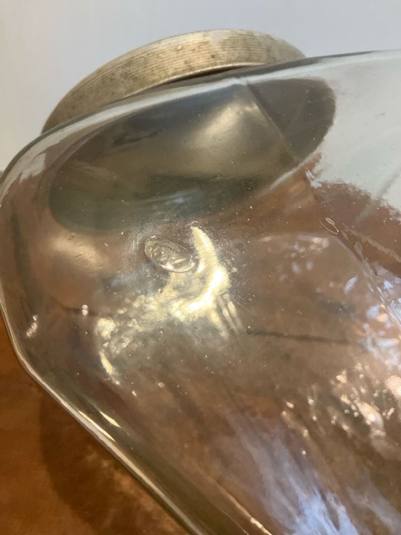 状態良好！⭐︎トキワヤのドロップスのアルミ蓋付き駄菓子瓶⭐︎猫瓶◇昭和レトロ◇古道具