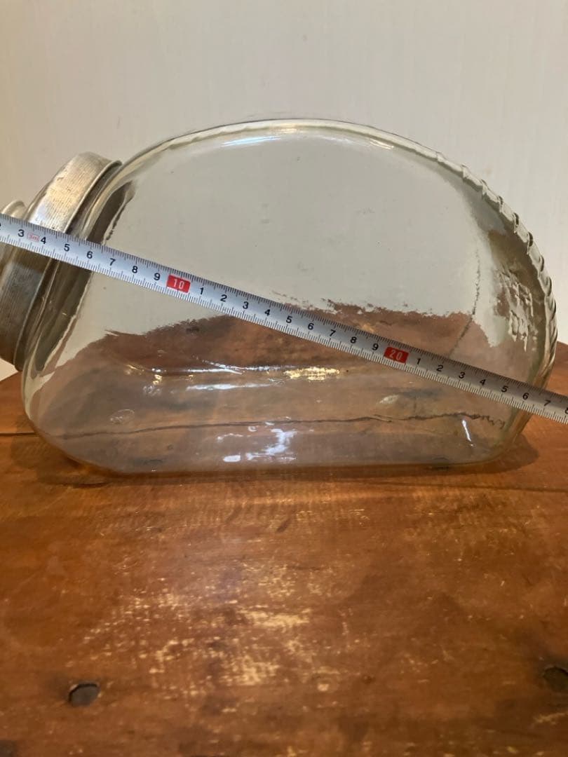 状態良好！⭐︎トキワヤのドロップスのアルミ蓋付き駄菓子瓶⭐︎猫瓶◇昭和レトロ◇古道具