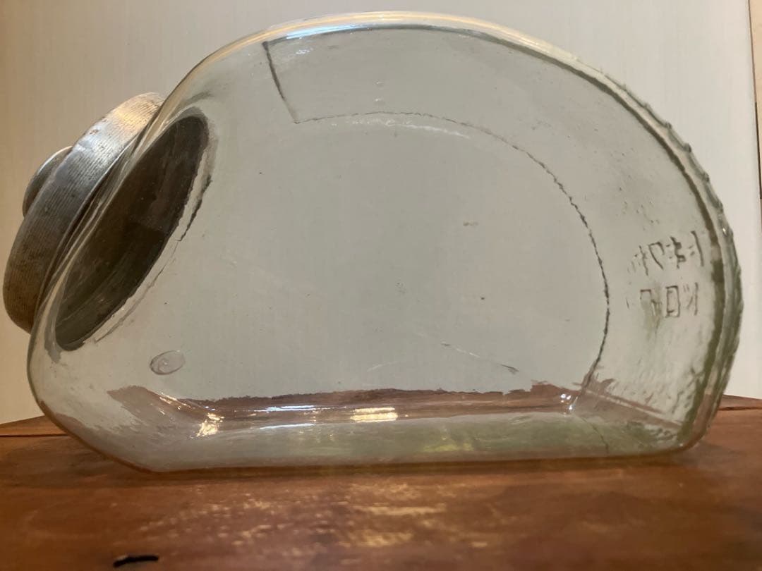 状態良好！⭐︎トキワヤのドロップスのアルミ蓋付き駄菓子瓶⭐︎猫瓶◇昭和レトロ◇古道具