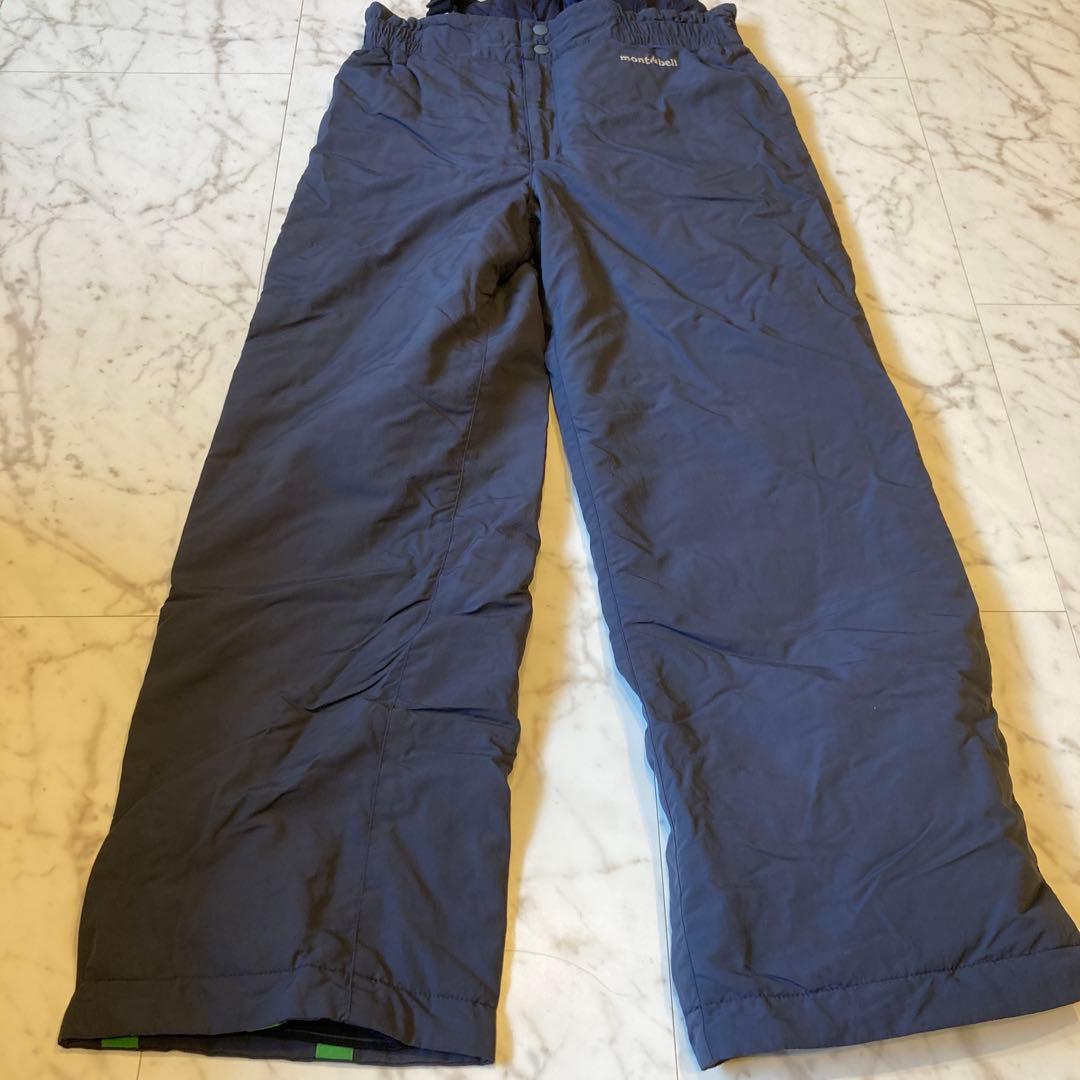 mont-bell 160cm スキーウェアー ネイビー/ライム