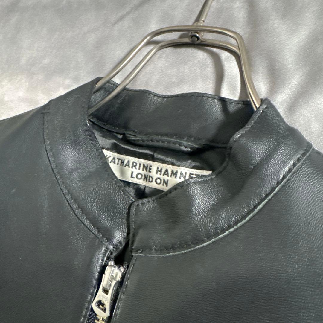 KATHARINE HAMNETT シングルライダース　レザージャケット　黒　M