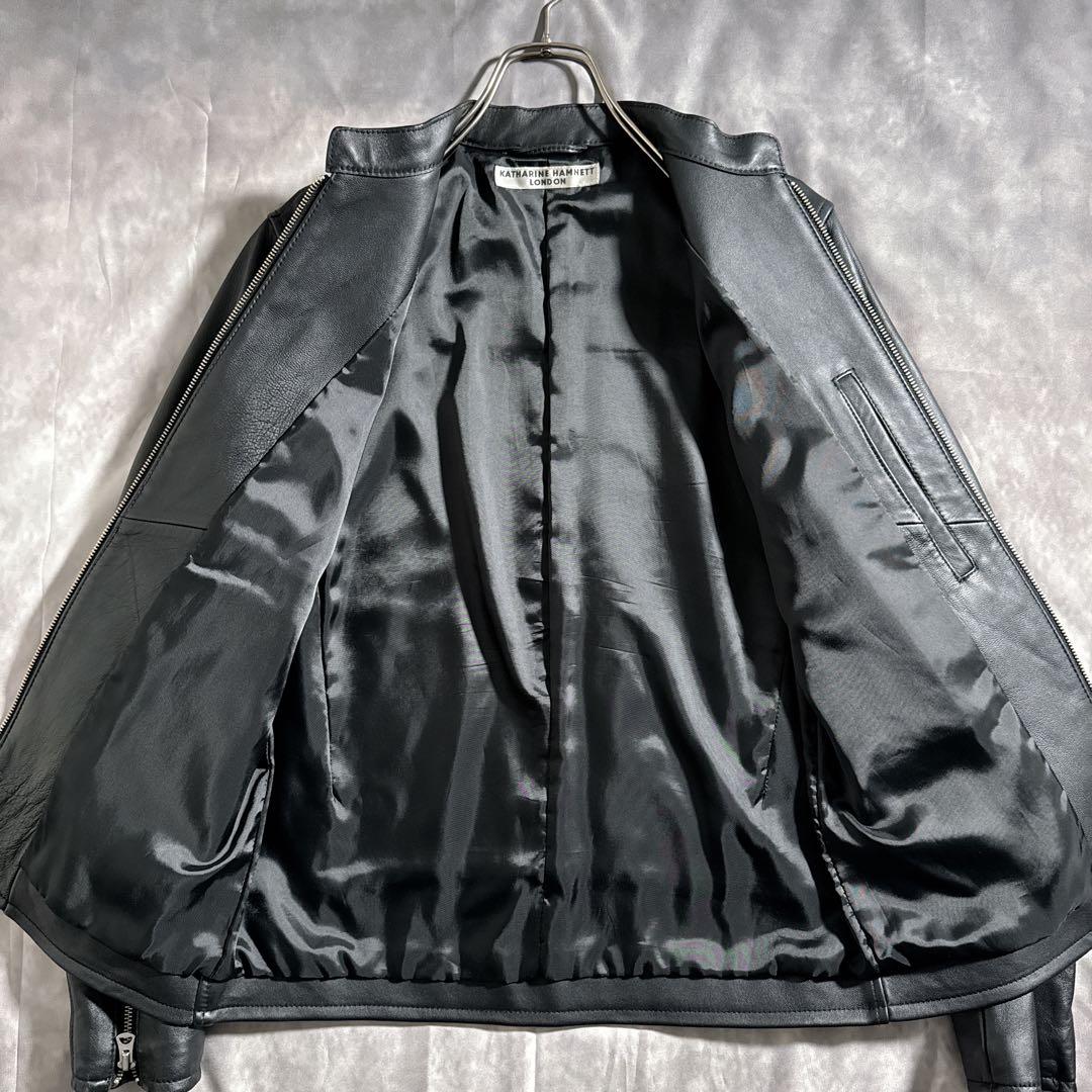 KATHARINE HAMNETT シングルライダース　レザージャケット　黒　M