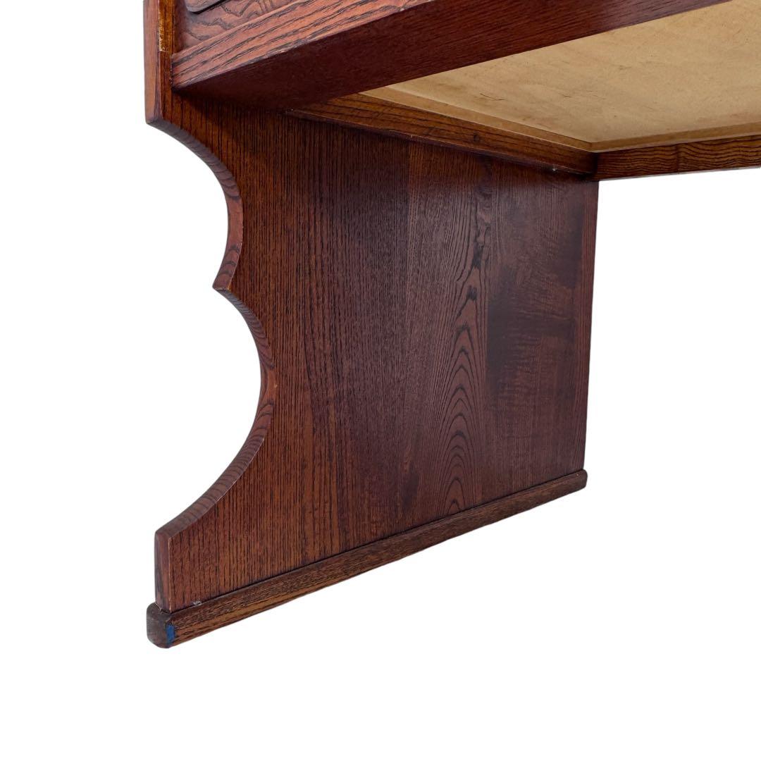 松本伝統 指物工芸家具 片袖文机 欅 (けやき) 座机 民芸和 家具 無垢材