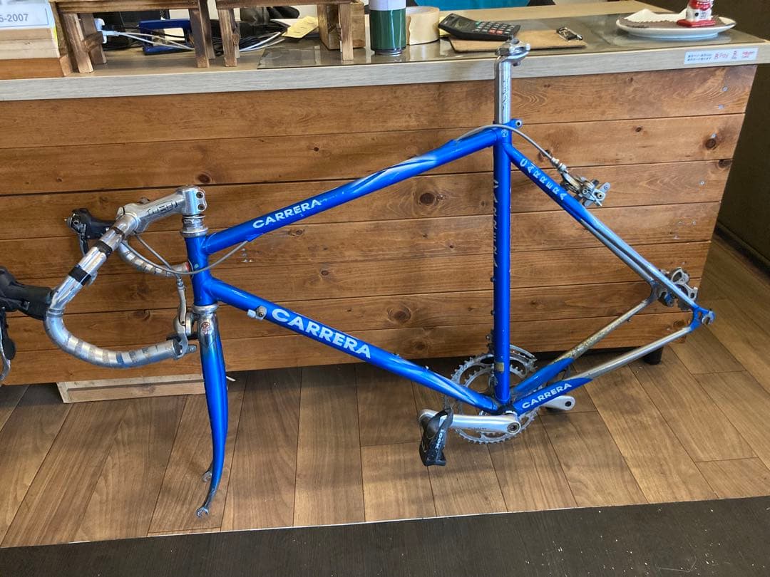 【現状販売！CARRERAフレームetc.】2×9速　クロモリ　700c