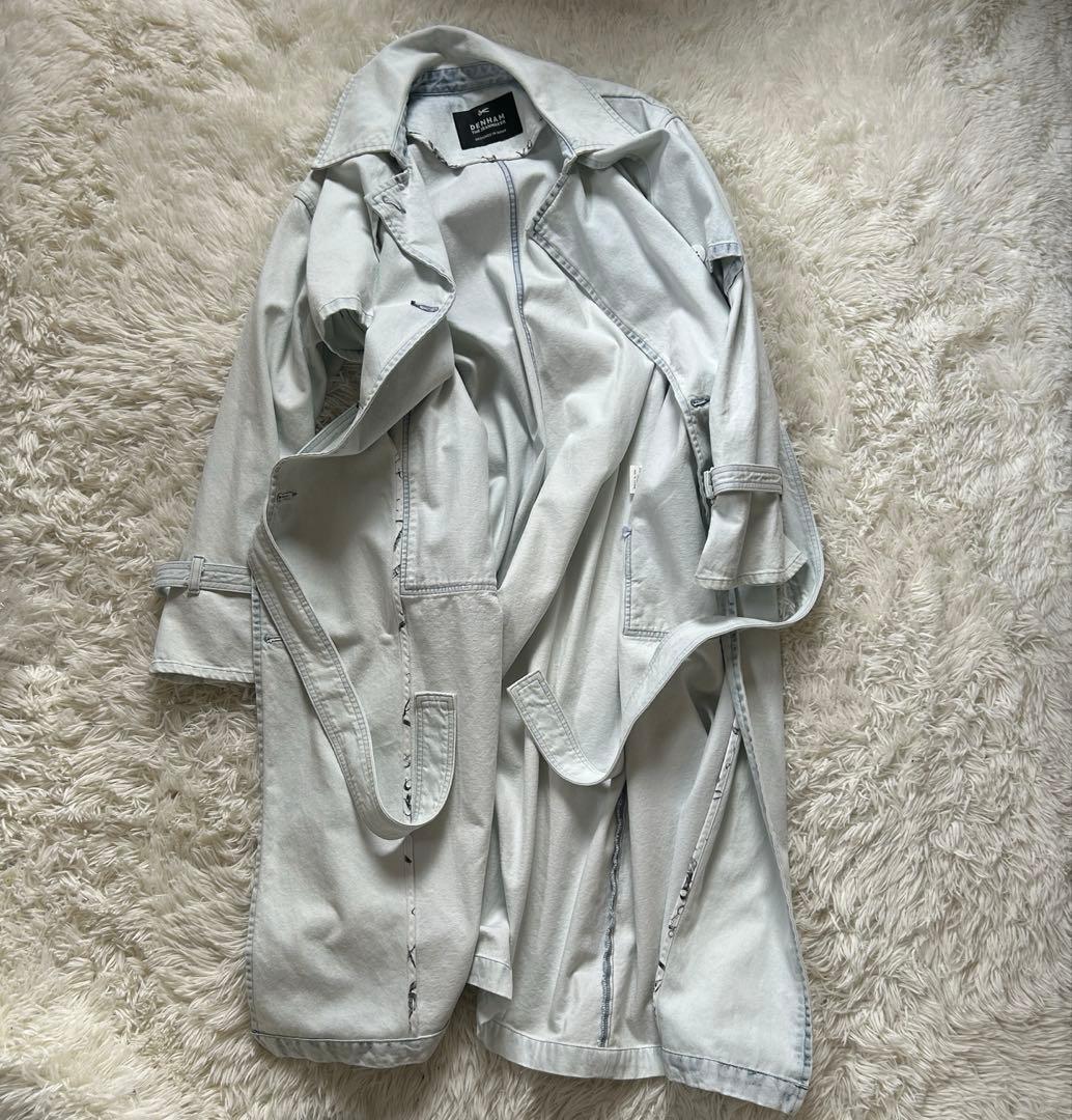 デンハム　DENHAM デニム　トレンチコート　ベルト付　サイズF