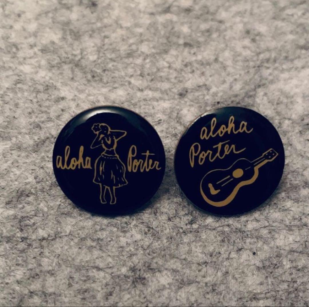 美品 レア ALOHA PORTER リュック バックパック ピンバッジ2個付き