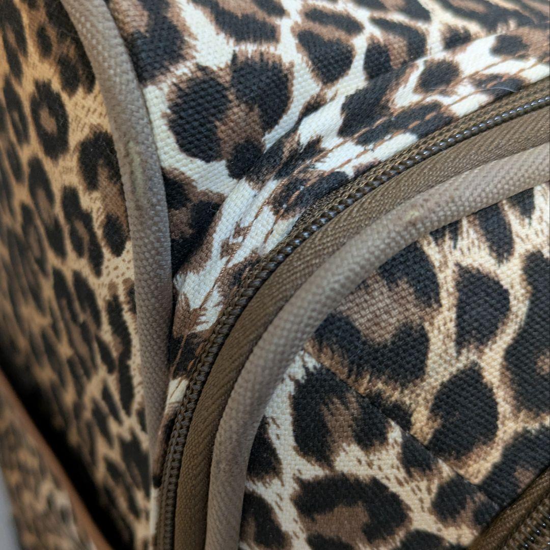 ★希少★ 伊太利屋 イタリヤ ソフトキャリー バッグ レオパード ひょう柄