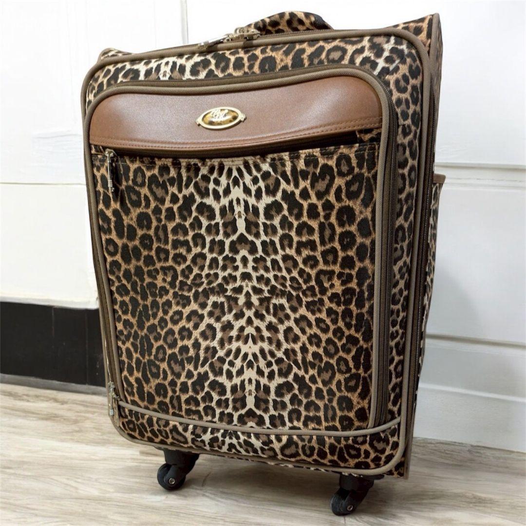 ★希少★ 伊太利屋 イタリヤ ソフトキャリー バッグ レオパード ひょう柄