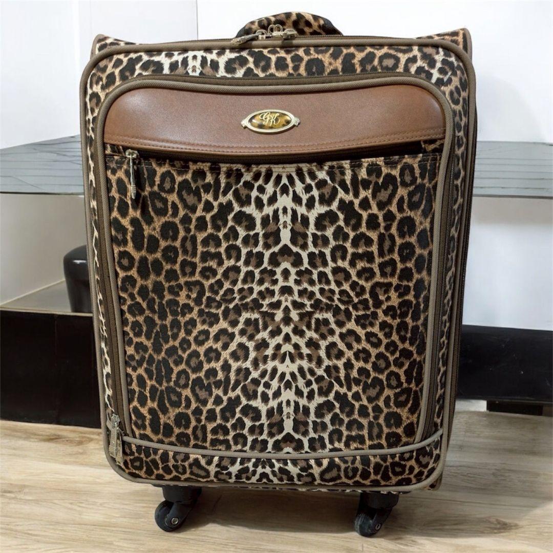 ★希少★ 伊太利屋 イタリヤ ソフトキャリー バッグ レオパード ひょう柄