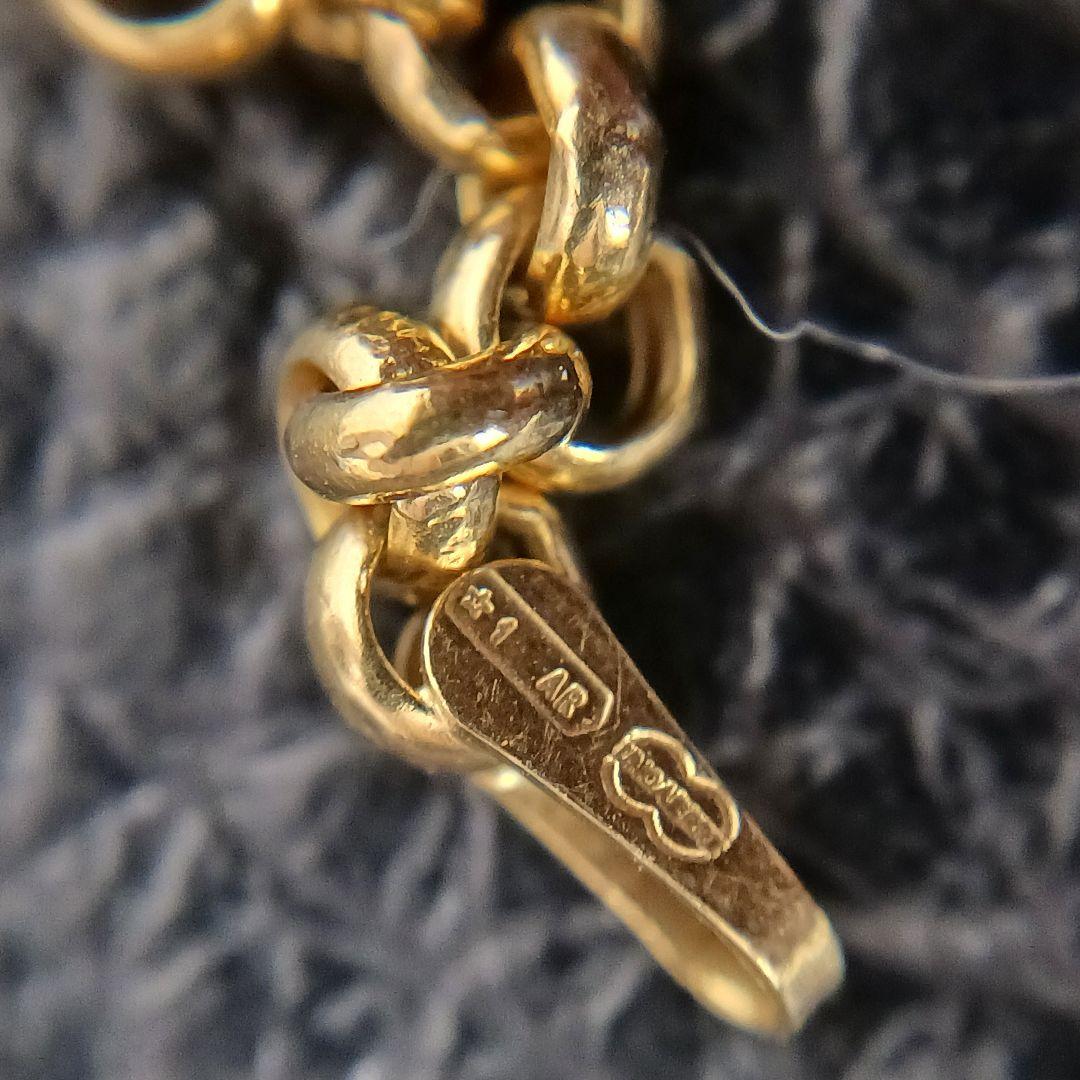 (C121001) K18 YG UNOAERRE ブレスレット ロロチェーン