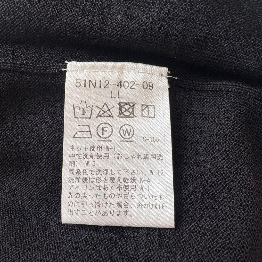 極美品 ブラックレーベルクレストブリッジ Vネックセーター LL 羊毛 黒