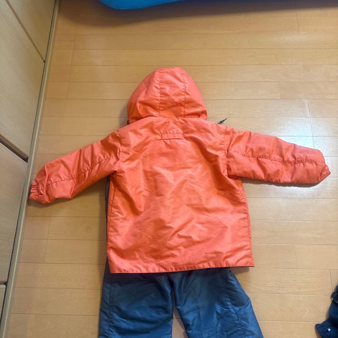 子ども用スキーウェア オレンジ/グレー - メルカリ